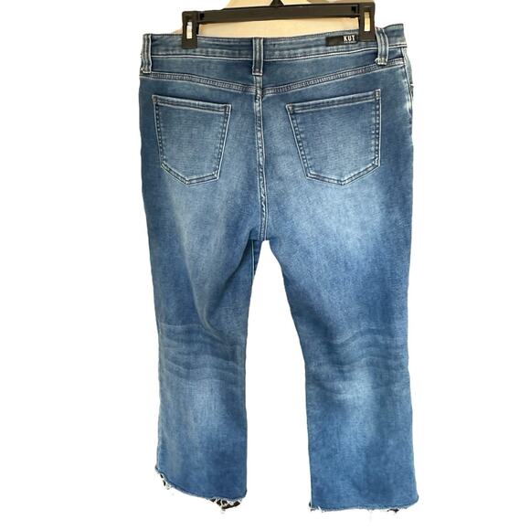 Kut From The Kloth Jeans Women's Kelsey High Rise Fab Ab Ankle Flare Sz 12 - Picture 3 of 10